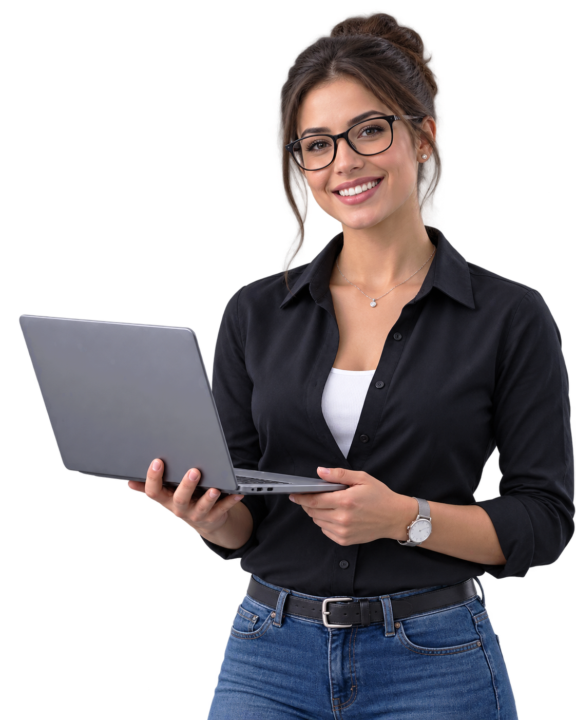 Technicien MMI avec un ordinateur portable